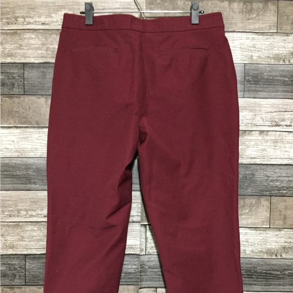 Lands End High Rise Pants Women’s 12P Burgundy (Inseam 24.5) Stretch - Picture 7 of 8